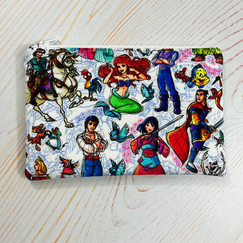 Large Zipper Pouch - Princesses, Sidekicks and Some Guys