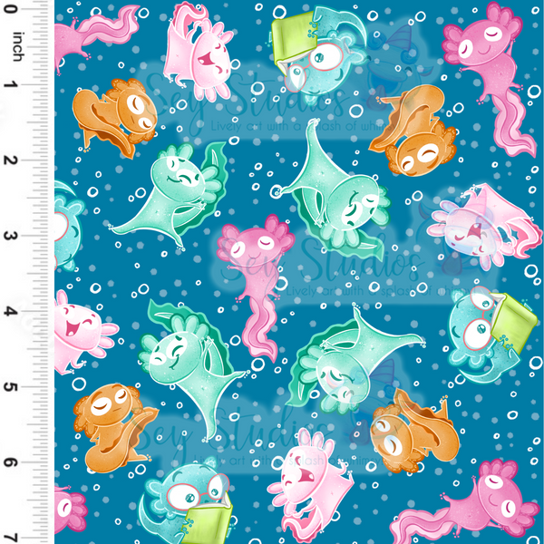 Sey Studios Axolotls Fabric