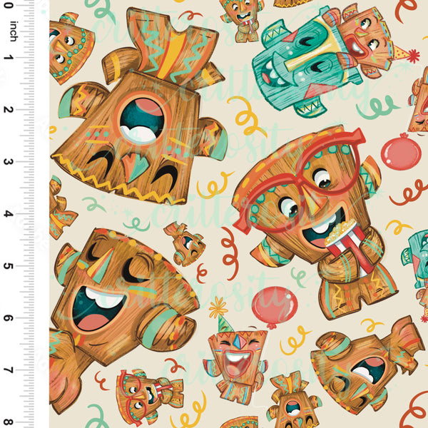 Critterosity Tiki Party Squatch Fabric