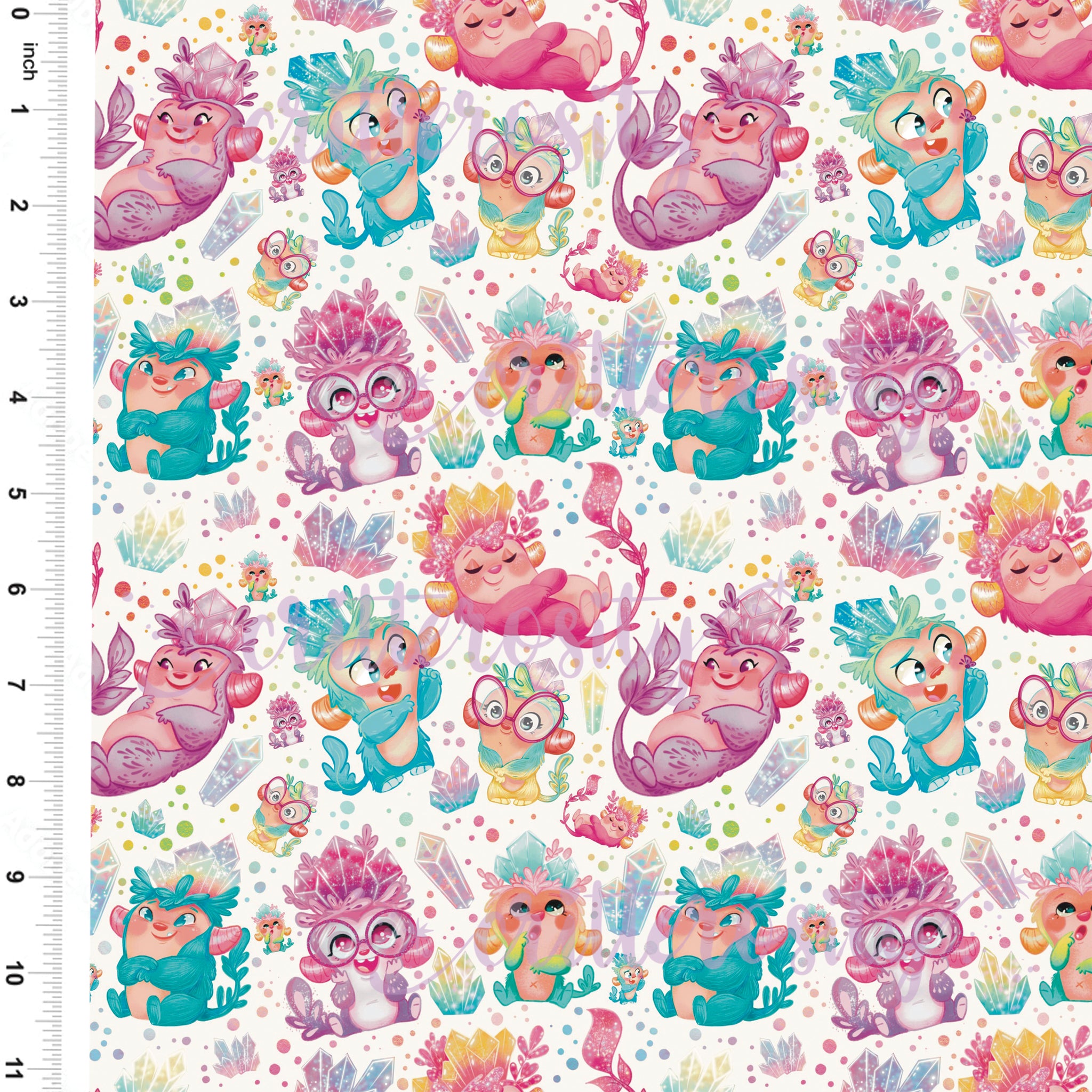 Critterosity Crystal Squatches Fabric