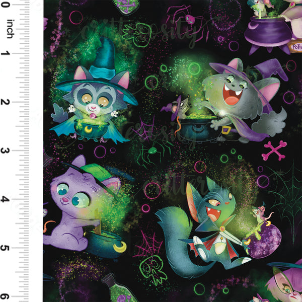 Critterosity Witch Cats Fabric