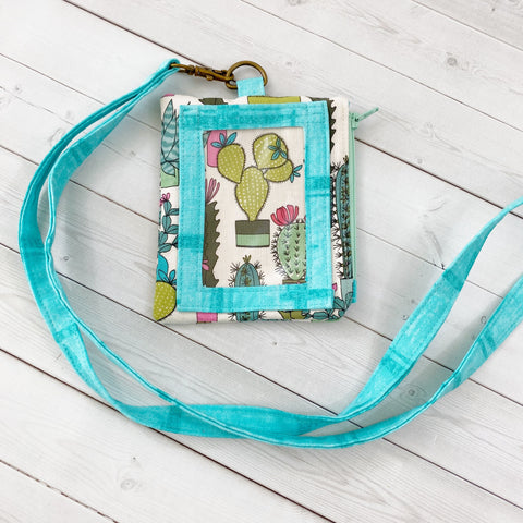 ID Pouch Lanyard - Cacti
